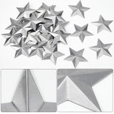 80Pcs Iron Display Decorations, Metal Star Ornament, Platinum, 53x53x0.1mm