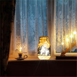 PVC Lamp Film for DIY Colorful Light Hanging Lamp Frosted Glass Jar, Tree, 200x90mm, 6pcs/set