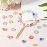 DIY Children's Day Gift Bracelets Making Kits, with Acrylic Beads and plastic Beads, Elastic Cord, with Polyester Outside and Rubber Inside, Mixed Color, Beads: 400pcs/set