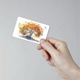 PVC Plastic Waterproof Card Stickers, Self-adhesion Card Skin for Bank Card Decor, Rectangle, Tree of Life, 186.3x137.3mm