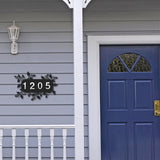 DIY House Number Kits, including Iron Wall Mounted Address Plaques and Resin Mailbox Number Stickers, Mixed Color, Address Plaques: 200x300x1.5mm, Stickers: 69~70x29~54x9mm