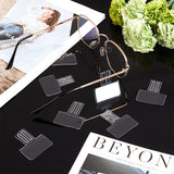100Pcs Plastic Card Holders, Hanging Card Protector Sleeve, Rectangle, Horizontal, Clear, 48x39x0.3mm, Slot: 20x3mm