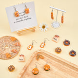 DIY Food Theme Earring Making Kits, with Imitation Food Resin Pendants, Brass Earring Hooks, Iron Jump Rings, Mixed Color, Pendants: 20pcs/box