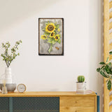 Vintage Metal Iron Tin Sign Poster, Wall Decor for Bars, Restaurants, Cafes Pubs, Rectangle, Flower, 300x200x0.5mm, Hole: 3mm