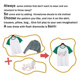 Glass Hotfix Rhinestone, Iron on Appliques, Costume Accessories, for Clothes, Bags, Pants, Shoes, 297x210mm