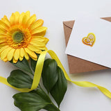 Wax Seal Envelope Gift Seal, with Yellow Sandalwood, Heart Pattern, 89~90mm