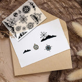 Custom PVC Plastic Clear Stamps, for DIY Scrapbooking, Photo Album Decorative, Cards Making, Stamp Sheets, Film Frame, Compass, 160x110x3mm