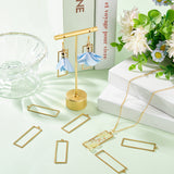 20Pcs Brass Pendants, Hollow, Rectangle Charm, Golden, 45.5x15x0.8mm, Hole: 1.4mm