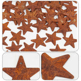 60Pcs Iron Pendants, Rusting, Star, Coconut Brown, 25.4mm