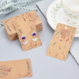 Cardboard Earring Display Cards, Rectangle, Mixed Color, 9x5x0.04cm, Hole: 1.5mm, 260pcs/set