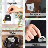 Pocket Hug Token Long Distance Relationship Keepsake Keychain Making Kit, Including PU Leather Holder Case Keychain Findings, 201 Stainless Steel Commemorative Inspirational Coins, Cross, 105x47x1.3mm