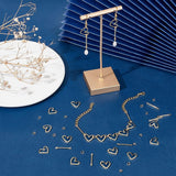 DIY Link Jewelry Making Finding Kit, Including Brass Links Connectors & Linking Rings & Jump Rings, Real 18K Gold Plated, 90pcs/box
