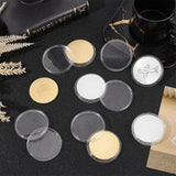 6Pcs 2 Colors Blank Iron Discs, with Plastic Box, Flat Round, for DIY Souvenir Medals, Commemorative Coin, Golden & Silver, 40x2.5mm, 3pcs/color