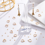 20Pcs Brass Huggie Hoop Earring Findings with Loop, with 20Pcs Open Jump Rings, Golden, 12 Gauge, 14.5x11.5x2mm, Hole: 1.8mm, Pin: 0.8mm