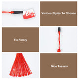Halloween Theme Acrylic Pendant Bookmark, Polyester Tassel Pendant Bookmark, Dagger/Knife/Saw, Red, 170~174mm, 4 style, 2pcs/style, 8pcs/set