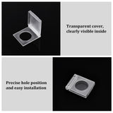 Plastic Light Table Switch Protector Cover, Anti-Touch Protective Cover, Light Pad Touch Button Protection Cover, Rectangle, Clear, 34x28x5.5mm, Circle: 19mm
