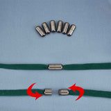Brass Capsule Lace Lock Buckles, DIY Sneaker Kits Metal Shoelaces lock Accessories, Gunmetal, 18x8mm, Hole: 3mm, 30set/box