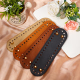 PU Leather Oval Long Bottom, for Knitting Bag, Women Bags Handmade DIY Accessories, Mixed Color, 4pcs/set