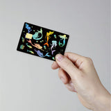 PVC Plastic Waterproof Card Stickers, Self-adhesion Card Skin for Bank Card Decor, Rectangle, Mermaid, 186.3x137.3mm