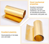 Copper Rolls, for Mechanical Cutting, Precision Machining, Mould Making, Gold, 10x0.01cm