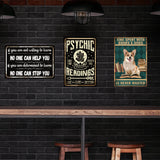 Vintage Metal Tin Sign, Iron Wall Decor for Bars, Restaurants, Cafe Pubs, Rectangle, Dog, 300x200x0.5mm