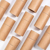 Kraft Paper Packaging Boxes, For Pen Container and Tea Caddy, Tube, BurlyWood, 10.45cm, Capacity: 30ml