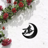 Iron Wall Signs, Metal Art Wall Decoration, for Living Room, Home, Office, Garden, Kitchen, Hotel, Balcony, Witch Pattern, 300x300x1mm, Hole: 5mm