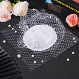 Polyester Bridal Veils, for Women Wedding Party Decorations, White, 250x0.3mm
