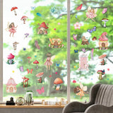 8 Sheets 8 Styles PVC Waterproof Wall Stickers, Self-Adhesive Decals, for Window or Stairway Home Decoration, Angel & Fairy, 200x145mm, 1 sheet/style