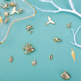 Ocean Theme, Brass Pendants, Mixed Shapes, Real 18K Gold Plated, 10 shapes, 2pcs/shape, 20pcs/box