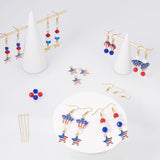 DIY Earring Making, with Alloy Enamel Pendants, Handmade Polymer Clay Bead, Glass Beads, Brass Earring Hooks and Iron Head Pins, Mixed Color, 11x7x3cm, about 160pcs/set