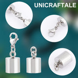 DIY Jewelry Making Finding Kit, Including 201 Stainless Steel Cord Ends with Jump Rings, 304 Stainless Steel Lobster Claw Clasps with End Caps, Stainless Steel Color, 17~25mm, 20Pcs/set