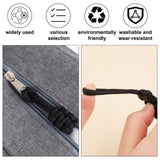 10Pcs Polyester Braided Replacement Zipper Puller Tabs, Zip Pull Extender, Black, 8.2x2x0.87cm