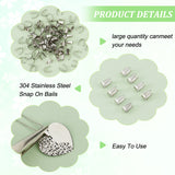 304 Stainless Steel Snap On Bails, Stainless Steel Color, 9x4x6mm, Pin: 0.6mm, 100pcs/box