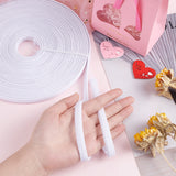 Cotton & Plastic Boning Sewing Wedding Dress Fabric, DIY Sewing Supplies Accessories, White, 11x4.5mm, about 12yards/roll(10.97m/roll)