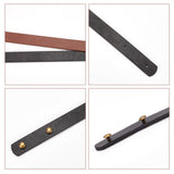 4Sets 2 Colors PU Leather Bag Handles, with Iron Rivets, for Purse Handles Bag Making Supplie, Mixed Color, 60x1.85x0.35cm, Hole: 3mm, 2sets/color