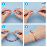 6Pcs 3 Colors Barss Fold Over Clasps, for Bracelet & Necklace Extension Clasps, Mixed Color, 22.5x5x4mm, Hole: 3x3mm, 2pcs/color