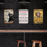 Vintage Metal Tin Sign, Iron Wall Decor for Bars, Restaurants, Cafes Pubs, Rectangle, Dog, 300x200x0.5mm
