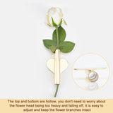 Wall Mounted Flower Tube, Iron Wall Vase Decoration Holder, for Flower Display Decoration, Heart, Light Gold, 108x68x21mm, Hole: 17mm, 2pcs/set