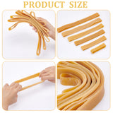 6Pcs 6 Colors Rubber Band, Fastening Belt, Ceramic Crafts Mold Binding Band, Sandy Brown, 9.5~60.4x2.5~2.7cm, 1pc/style