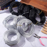 Round Aluminum Wire, Black, 6 Gauge, 4mm, 500g/bundle