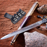 PU Sheath Holder, for Knight Sword, with Iron Buckles, Garment Accessories, Black, 180x155x13mm, Inner Diameter: 41x15mm