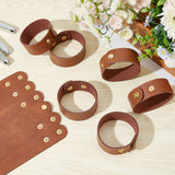 Leather Bag Snap Botton Straps, with Golden Plated Iron Snap Button, Peru, 22.1x2.5x0.2~0.5cm