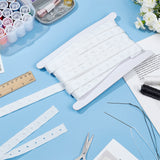 Snap Button Tape, Polyester Fasteners Trim Ribbon for DIY Sewing Crafts, with 1Pc Cardboard Display Card, White, 3/4 inch(18mm)