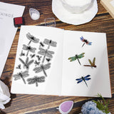 Custom PVC Plastic Clear Stamps, for DIY Scrapbooking, Photo Album Decorative, Cards Making, Stamp Sheets, Film Frame, Dragonfly, 160x110x3mm