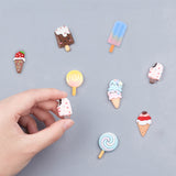 Resin Decoden Cabochons, Imitation Food, Mixed Color, 27x19.5x6mm