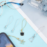 100Pcs 2 Colors Polyester Cord Mobile Straps, with Alloy Findings, Platinum & Golden, 5.8cm, 50pcs/color