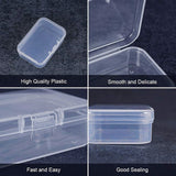 Plastic Bead Containers, Cuboid, Clear, 6.4x4.4x2cm, 18pcs