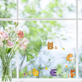 8 Sheets 8 Styles PVC Waterproof Wall Stickers, Self-Adhesive Decals, for Window or Stairway Home Decoration, Rectangle, Letter, 200x145mm, about 1 sheets/style