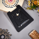 Iron Medal Display Stand, Medal Holder, Trapezoid with Trophy Pattern, Black, 128x118.5x2mm